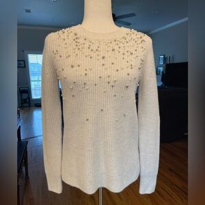 Banana Republic Wool Alpca Sweater With Pearls size small